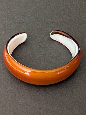 Blown glass cuff bracelet